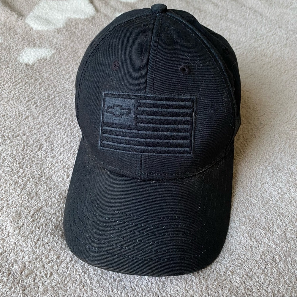 Chevrolet Trucks Norscot Group Inc black American flag black hat